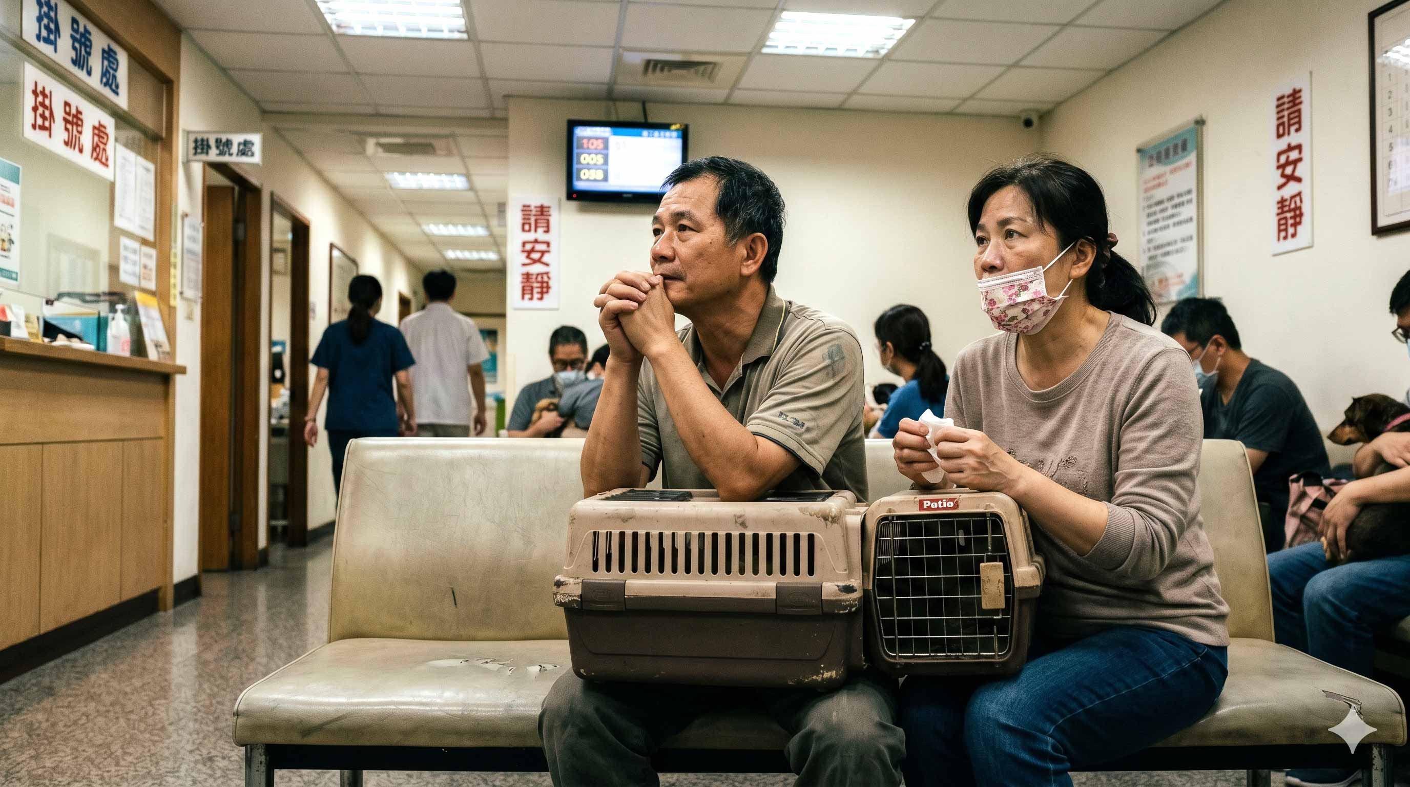 焦急等待的飼主